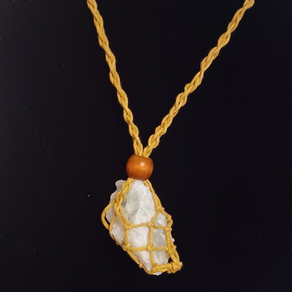 Macrame Calcite Necklace